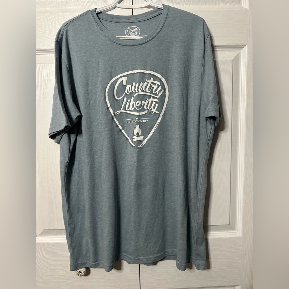 Country Liberty Slate Blue Short Sleeve Tee